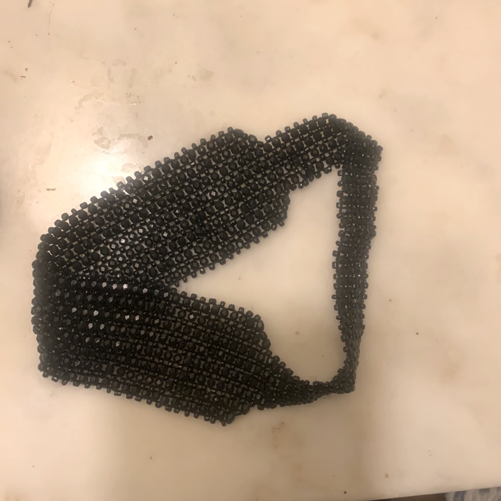 Beautiful black beaded headband